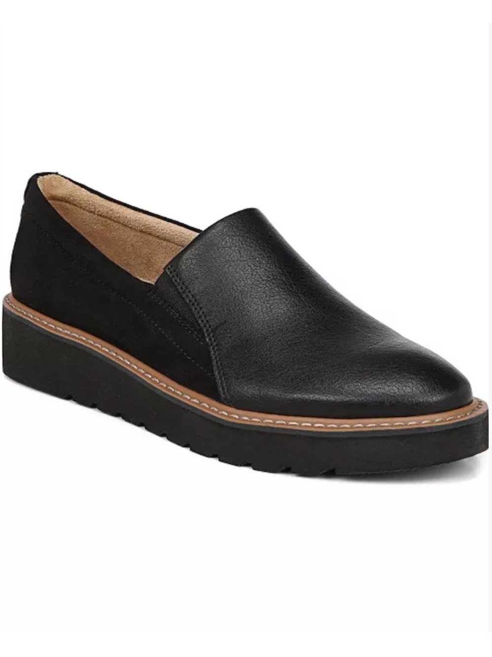 Naturalizer Effie Platform Wedge Loafers, Lug Sole , Vegan, size 6.5